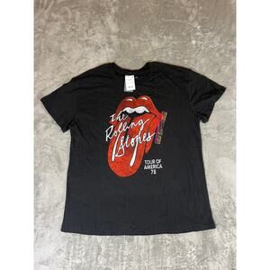 The Rolling Stones T-Shirt tee shirt Women’s xxl black concert rock and roll